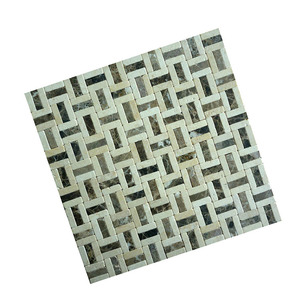 Estrella al por mayor rompecabezas 3D diamante forma de pared Ming mármol <span class=keywords><strong>verde</strong></span> <span class=keywords><strong>linterna</strong></span> mosaico - Product Image 1