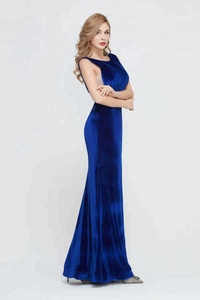 Vestido <span class=keywords><strong>de</strong></span> <span class=keywords><strong>Dama</strong></span> <span class=keywords><strong>de</strong></span> <span class=keywords><strong>Honor</strong></span> <span class=keywords><strong>de</strong></span> Terciopelo Estilo Sirena para Fiesta <span class=keywords><strong>de</strong></span> Graduación, Boda o Evento Formal, Largo hasta la Rodilla, Todos los Colores, Nuevo <span class=keywords><strong>2023</strong></span> - Product Image 3