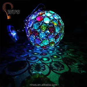 Garden Lights Led Solar Outdoor 2024 New Crystal Ball Solar RGB Led Light Hanging Decoration Color Change For Outdoor Garden Lawn