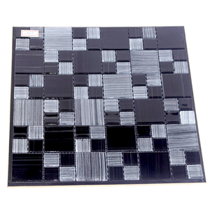 Mosaïque de verre pour piscine, mélange de <span class=keywords><strong>noir</strong></span>, gris <span class=keywords><strong>et</strong></span> <span class=keywords><strong>blanc</strong></span>, décoration murale, mosaïque de verre simple <span class=keywords><strong>et</strong></span> cristalline - Product Image 2