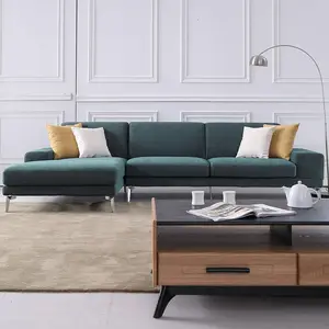 New green fabric sofa modern style living room furniture