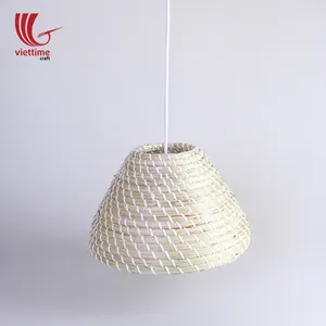 El yapımı avize kolye ışık seagrass Vietnam, seagrass abajur toptan