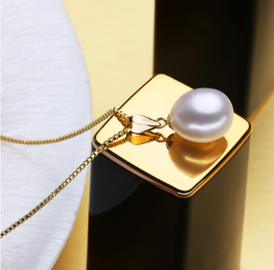 <span class=keywords><strong>Collana</strong></span> con Ciondolo in Oro Massiccio 18K con Perla d'Acqua Dolce Naturale Coltivata - Product Image 3