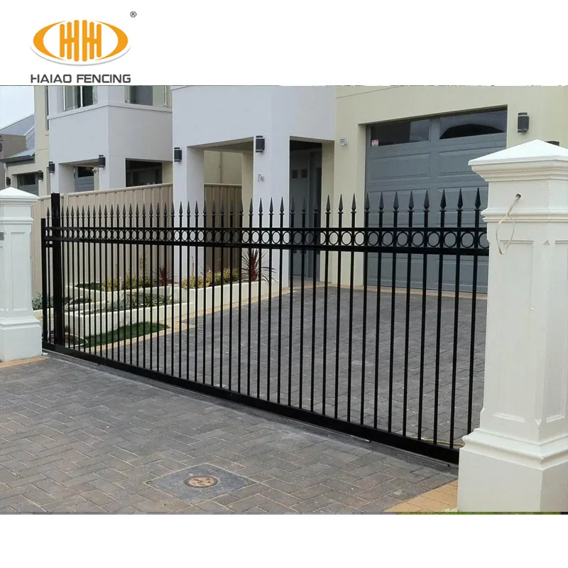 Customized beautiful house gates, india modern wrought iron main gate design of anping factory