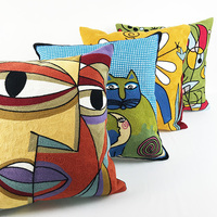 Fundas de Cojín Bordadas con Diseño Nuevo de Dibujos Animados de Buti, Fundas de Cojín de Picasso