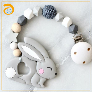 दिल <span class=keywords><strong>teether</strong></span> सिलिकॉन शांत क्लिप सिलिकॉन पत्र मोती शुरुआती खिलौना - Product Image 5