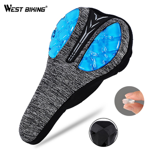 WEST BIKING Housse de <span class=keywords><strong>selle</strong></span> de vélo en silicone 3D, tissu, <span class=keywords><strong>selle</strong></span> de vélo de montagne, coussin de <span class=keywords><strong>selle</strong></span> de vélo, antichoc, antidérapant, housse de <span class=keywords><strong>selle</strong></span> de vélo - Product Image 2