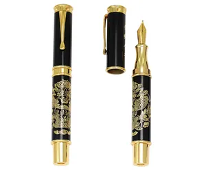 Dewen หรูหราโลหะจีน dragon fountain pen