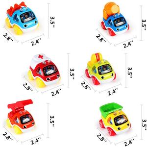 Voitures à tirer en arrière pour les tout-petits - Mini véhicules de chantier pour bébés de <span class=keywords><strong>1</strong></span>, 2, 3 ans - Product Image 6