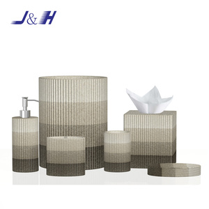 2024 New Design Sandstone Polyresin <strong>Bathroom</strong> <strong>Accessories</strong> <strong>Set</strong> - Product Image 4