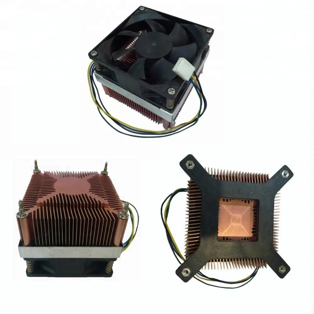 80mm cpu cooling fan air cooler with Copper and Aluminum heatsink base for Intel lga775, lga1150, lga1151, lga1155, lga1156