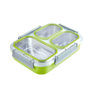 防漏塑料绝缘学校午餐盒不锈钢儿童热午餐盒带盖