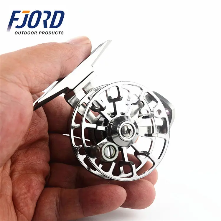 FJORD In stock 55mm Chinese all metal ultra light front tyre relief force right handle ice winter fly fishing reel