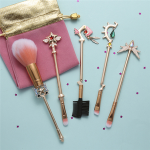 Chica mágica 5 unids/set cosméticos sombra de ojos en polvo cepillo de cejas Kit chica <span class=keywords><strong>maquillaje</strong></span> de belleza de los cepillos conjunto - Product Image 3