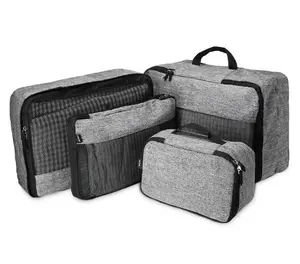 4 Set Packing Cubes for Travel, Lightweight Compression Multi-functional Travel Luggage Organizers with a Toiletry Bag
