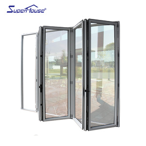 Ventanas de Vidrio Comerciales Usadas Superhouse, Puertas Plegables de Aluminio y Vidrio para Patio Exterior, Apilables, Bi-plegables, <span class=keywords><strong>en</strong></span> <span class=keywords><strong>Venta</strong></span> - Product Image 3