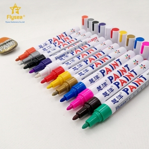 Nouveaux produits Marqueur de stylo de peinture permanente 12 couleurs résistant à l'eau Encre d'<span class=keywords><strong>alcool</strong></span> à faible odeur à base d'huile Élégant et durable - Product Image 1