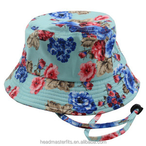 Personnalisé vêtements pour dames cypress hill terry serviette <span class=keywords><strong>emoji</strong></span> drôle imprimer floral hawii seau <span class=keywords><strong>chapeau</strong></span> avec de la ficelle - Product Image 2