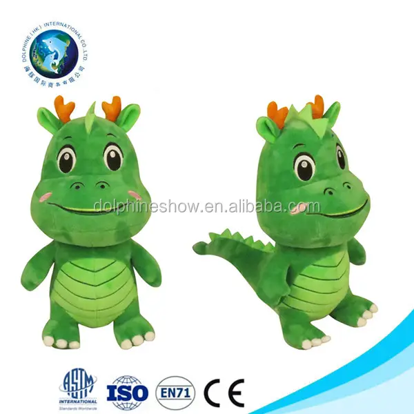 Promotional Stuffed Animal Big Eyes Green Dinosaur Sand Toy for Baby High quality Cute Plush Toys Dinosaur