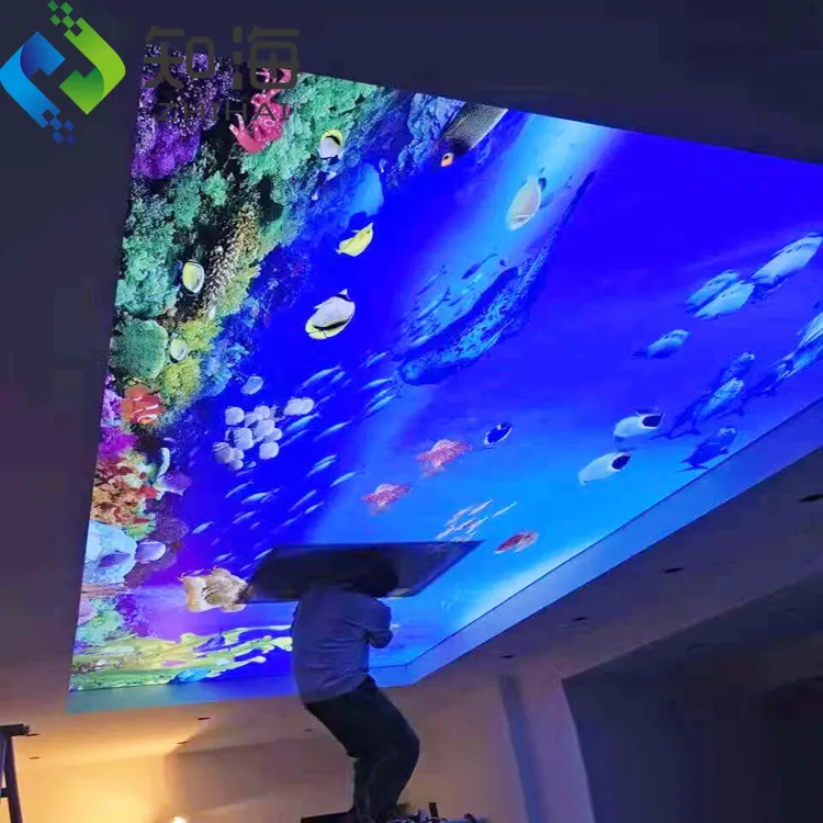ZHIHAI Shopping mall ceiling and wall advertising 3d image
