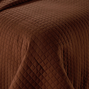 Couette de couleur unie <span class=keywords><strong>chocolat</strong></span> 86 "L-86" W Coverlet Quilt Set - Product Image 5
