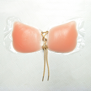 Mujeres sujetador sin tirantes auto-adhesivo invisible <span class=keywords><strong>silicona</strong></span> <span class=keywords><strong>push</strong></span> <span class=keywords><strong>up</strong></span> BRA con cordón - Product Image 1