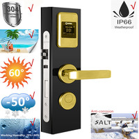 Serrure de porte GSM Orbita résistante aux intempéries avec contrôle par téléphone mobile et carte SIM