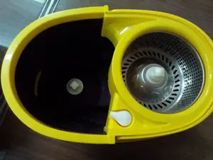Fabricación Mango telescópico largo 360 Spin Plastic Mopper Fregona de limpieza de piso con cubo con fregona plana Fregona de escurrido automático