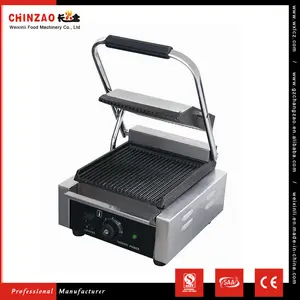 CHINZAO Chine En Ligne Vente Commerciale Tous Nervuré Sandwich Panini Plaque Chauffante Hamburger Grill