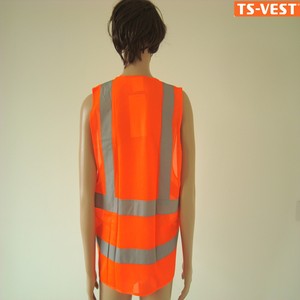 Precio <span class=keywords><strong>bajo</strong></span> ropa hi vis de la camiseta 120 gsm poliéster naranja reflectante corriendo <span class=keywords><strong>chaleco</strong></span> - Product Image 1