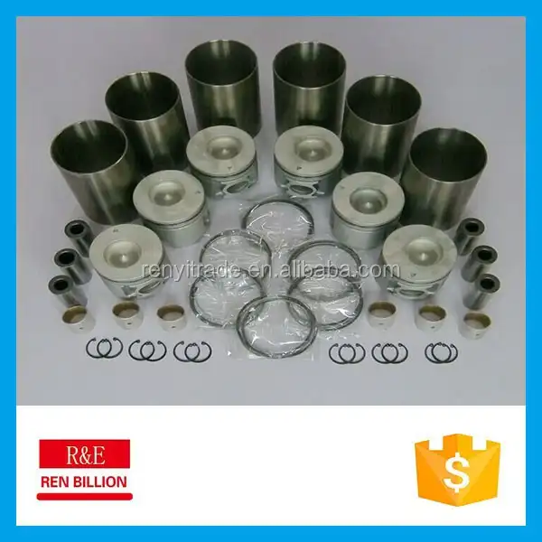 Sistema de cilindro para motor kit 6d34, novo kit de reconstrução para mitsubishi piston + anel + forro de cilindro + pino + clipe