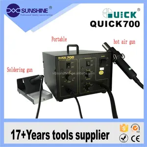 Quick700 2 in 1 hot air rework soldering iron station with heat melting tool 110V