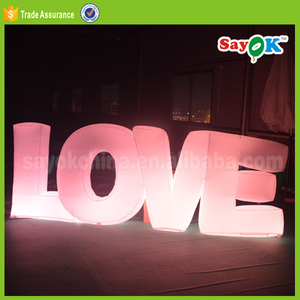 Luz led carta de amor de la boda carta inflable gigante cartas para alquiler - Product Image 4