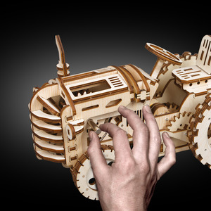 Jouet éducatif en <span class=keywords><strong>bois</strong></span> 3D certifié CPC Robotime <span class=keywords><strong>Rokr</strong></span> LK401, modèle de tracteur, puzzle à assembler pour enfants - Product Image 5