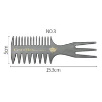 Barbier rétro tête d'huile cheveux peigne à dents large en plastique