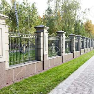 2018 top-venda haste jardim piquete cerca de ferro forjado