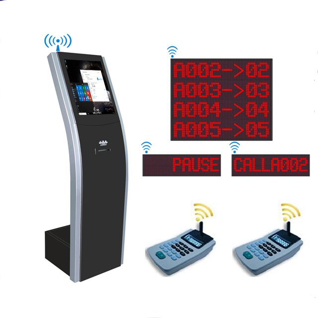 Wireless Queue Number Calling System Ticket Dispenser Machine for Bank