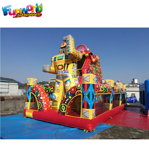 Venta de Castillos Inflables Comerciales, <span class=keywords><strong>Castillo</strong></span> Inflable Robótico para Niños con Toboganes, Venta al por Mayor - Product Image 3