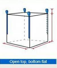 U-open top bottom flat side seam loop