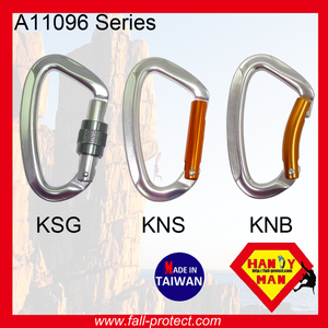A11096KNB คาราบิเนอร์อะลูมิเนียม, 25KN Bent Gate, ดีไซน์สำหรับกีฬากลางแจ้งแบบเบา - Product Image 5