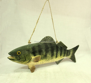 En <span class=keywords><strong>bois</strong></span> sculpté à la main <span class=keywords><strong>décoration</strong></span> de <span class=keywords><strong>poisson</strong></span> - Product Image 4