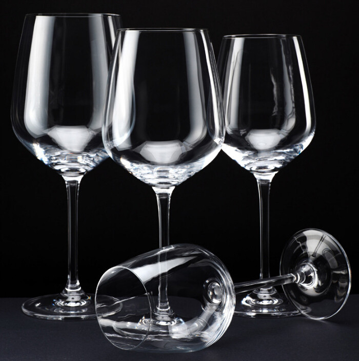 13 oz Strong Wine Glass for Red White by Machine Made High Stem Wine Glass