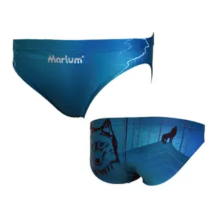 OEM Swim Brief Wolf Printing Swimwear for men