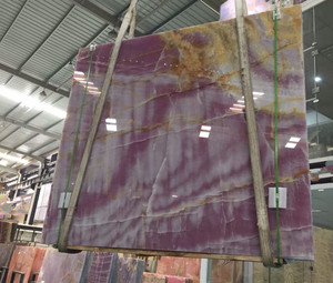 الخلفية لوح جدار مزخرف الأرجواني بلاط مرمر شرقي الطبيعية الاتحاد حجر بلاطة كبيرة متعدد الألوان العقيق التصميم الجرافيكي مصقول - Product Image 2