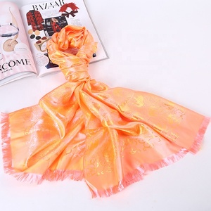 चीन कारखाने कस्टम बुनी मशीन जैक्वार्ड शॉल स्कार्फ थई रेशम स्कार्फ हाथी पैटर्न जैक्वार्ड स्कार्फ - Product Image 5