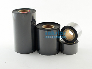 Pasokan Langsung dari Produsen Kompatibel 110Mm X 450M Transfer Termal Pita Kode Batang Resin Lilin Hitam untuk Printer Barode Zebra