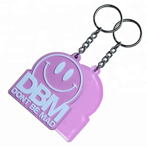 Portachiavi in gomma morbida in PVC 2D/3D con sorriso portachiavi personalizzato in gomma PVC per regali di promozione - Product Image 1
