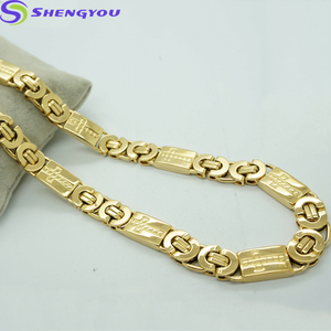 Collar de Oro de 18K para Hombre, Estilo Hip Hop, Diseño de Cruz, Nueva Cadena de Eslabones, Joyería de Acero Inoxidable, Cristiano, para Aniversarios - Product Image 2