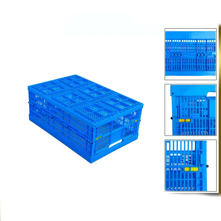 Plástico plegable contenedor de almacenamiento cajón utilizada frutas contenedores para la venta