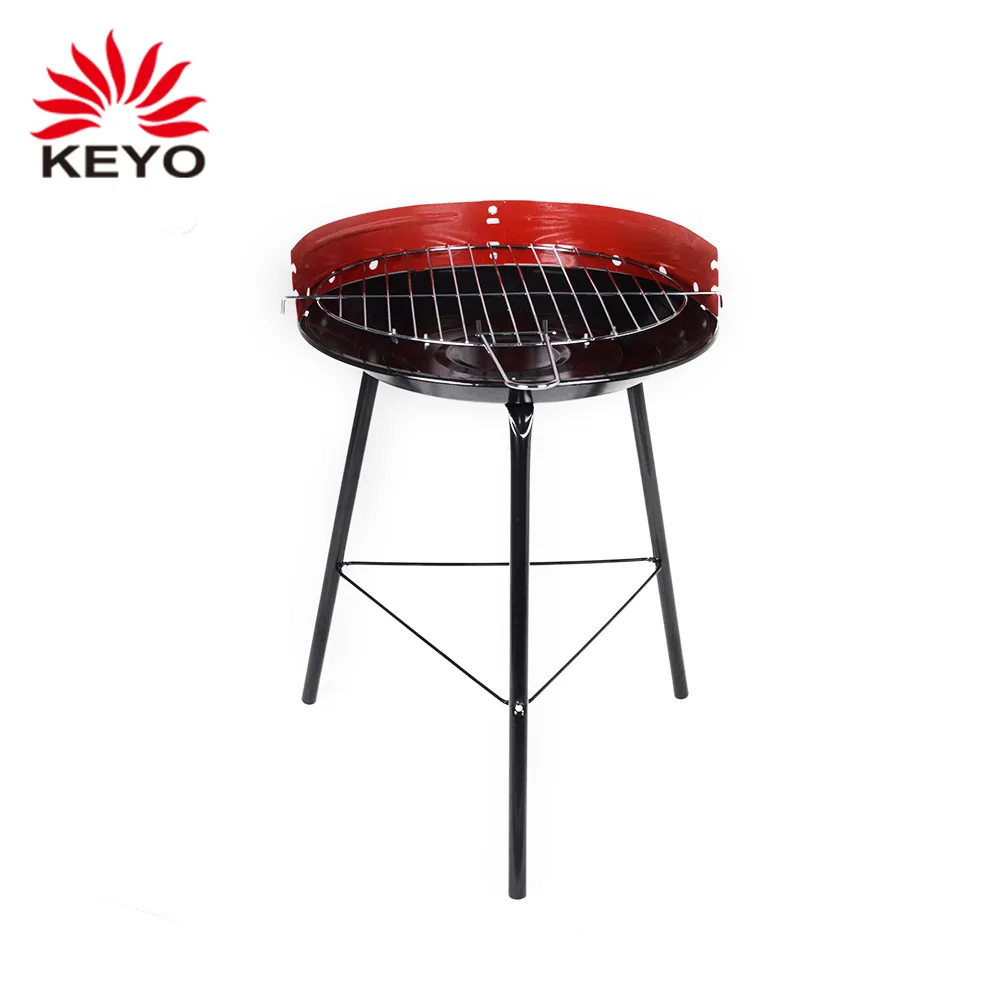 Gemakkelijk Gereinigd Eenvoudige 12 Inch Bbq Grill Fabrikanten Ronde Ijzeren Barbeque Houtskool Grill